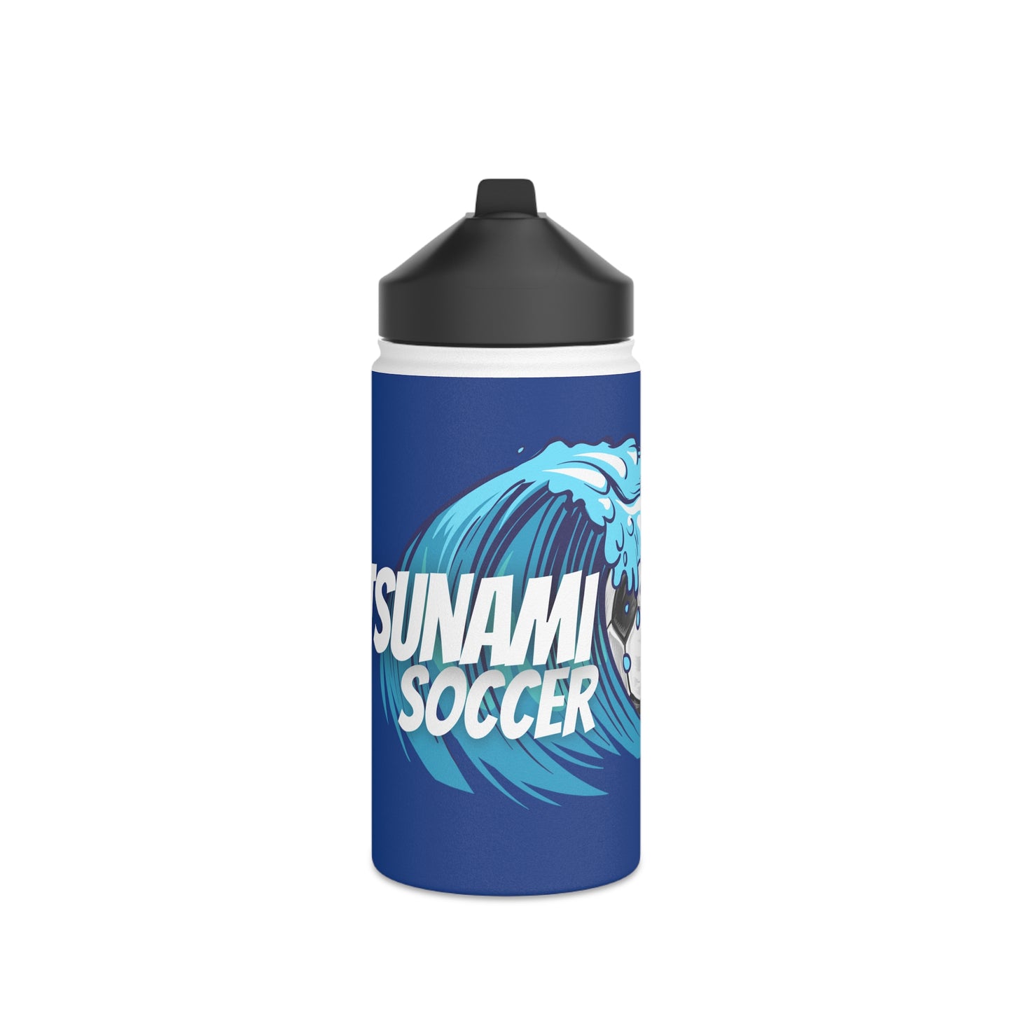 Tsunami Soccer Stainless Steel Water Bottle, Standard Lid