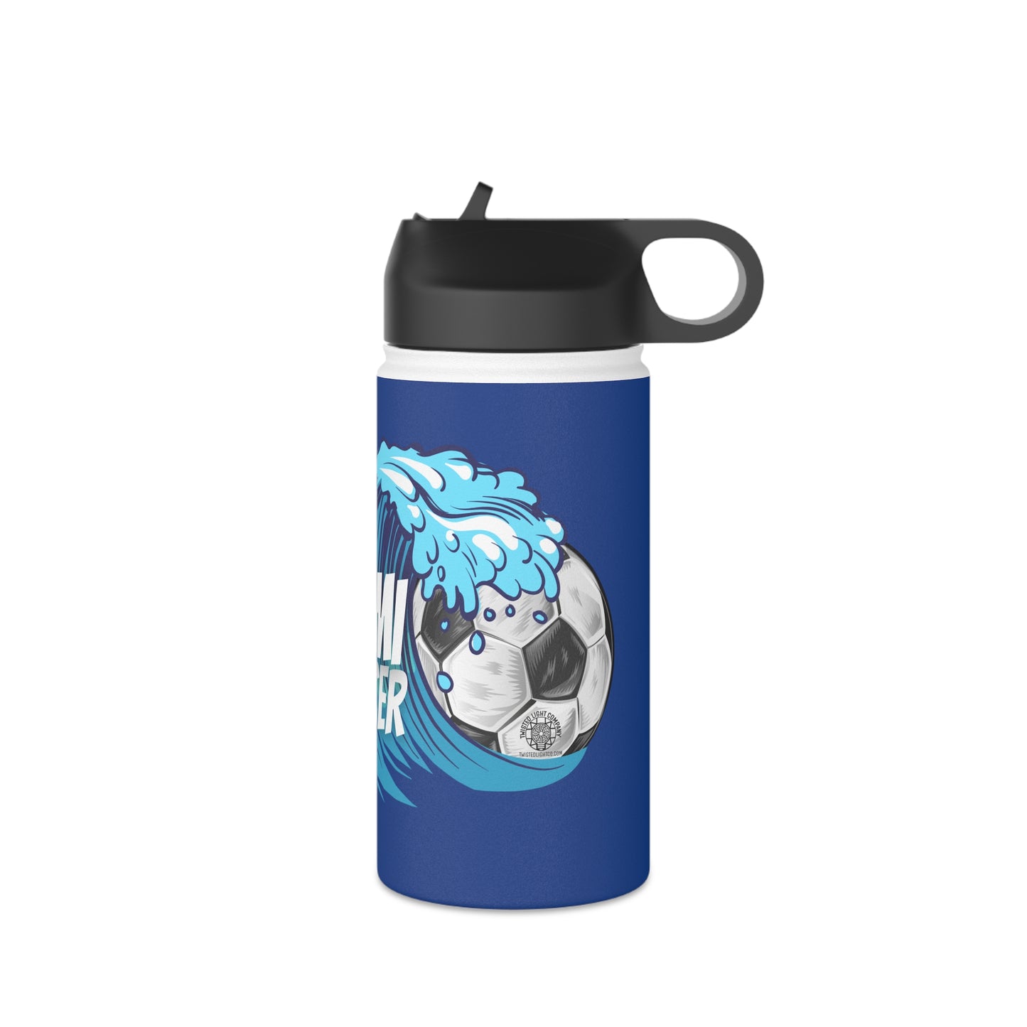 Tsunami Soccer Stainless Steel Water Bottle, Standard Lid