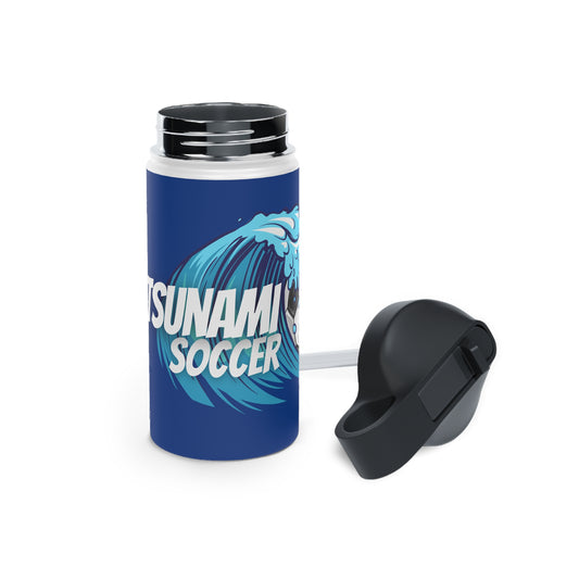 Tsunami Soccer Stainless Steel Water Bottle, Standard Lid