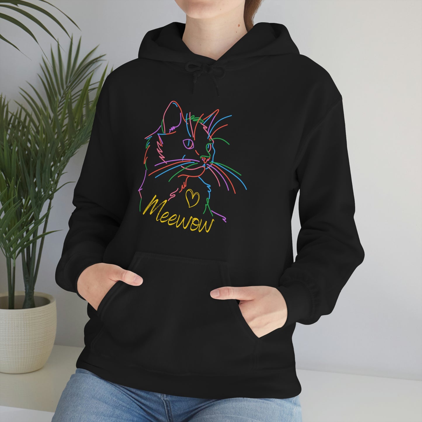 Meewow Cat Unisex Heavy Blend Hooded Sweatshirt