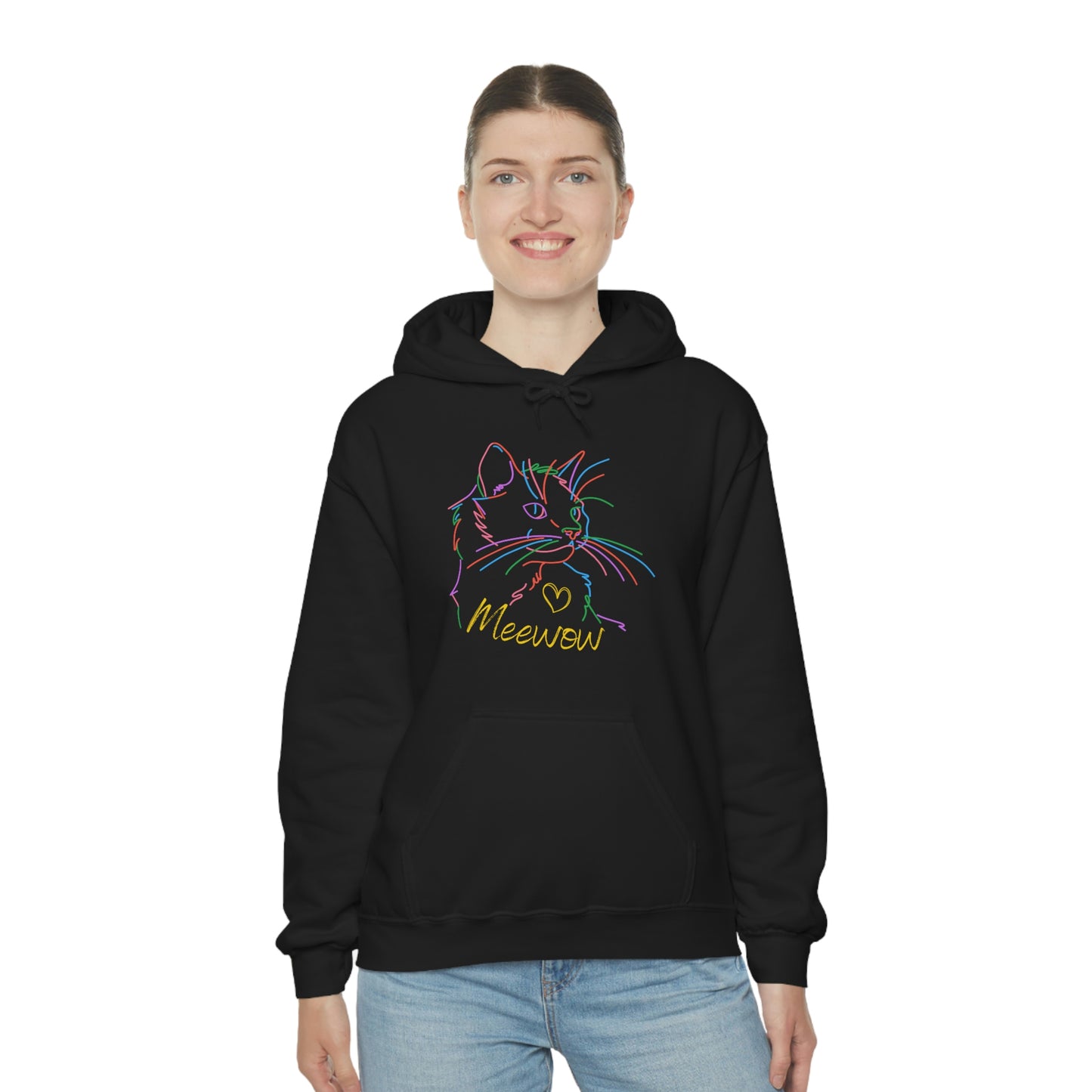 Meewow Cat Unisex Heavy Blend Hooded Sweatshirt