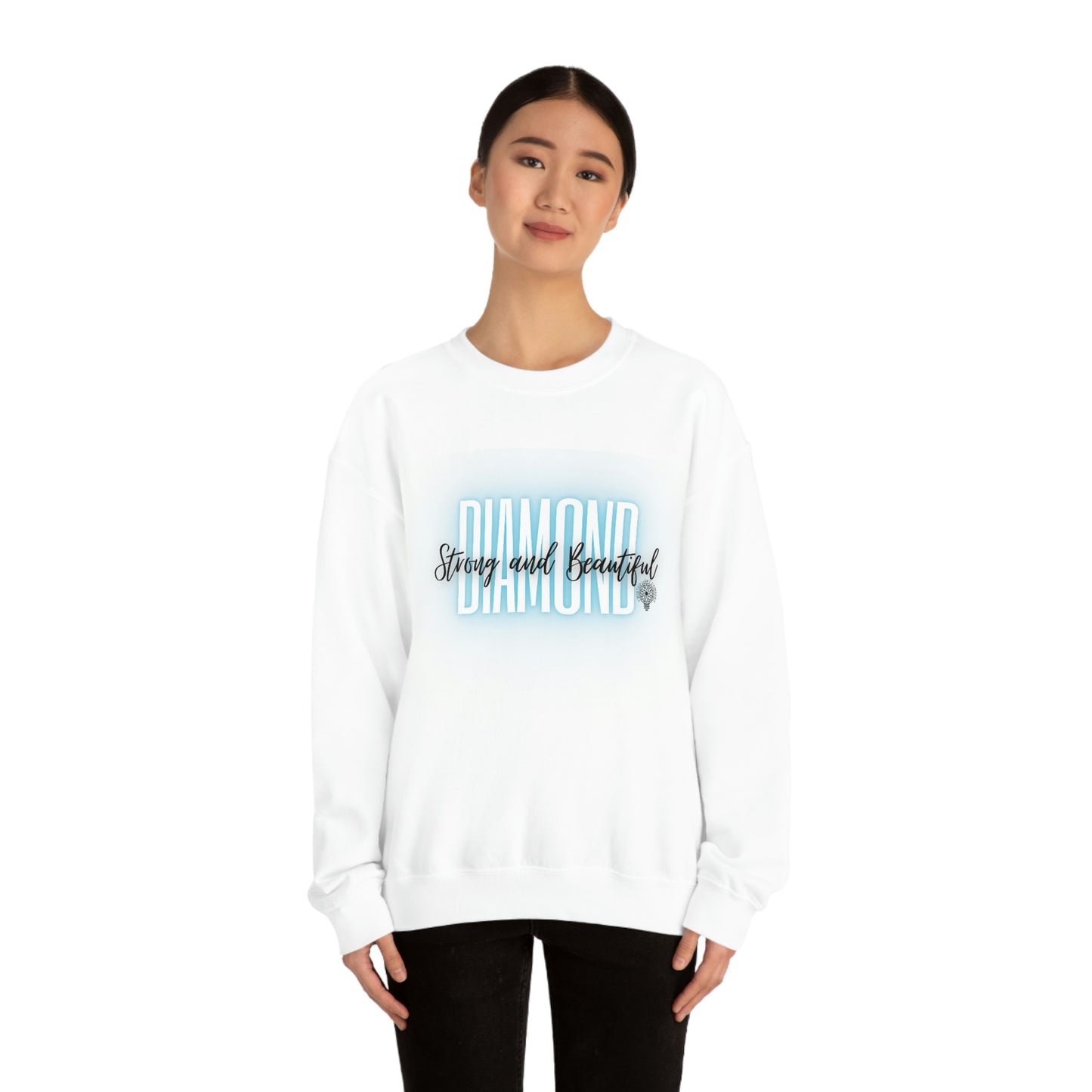 Diamond Strong and Beautiful Heavy Blend Crewneck Sweatshirt