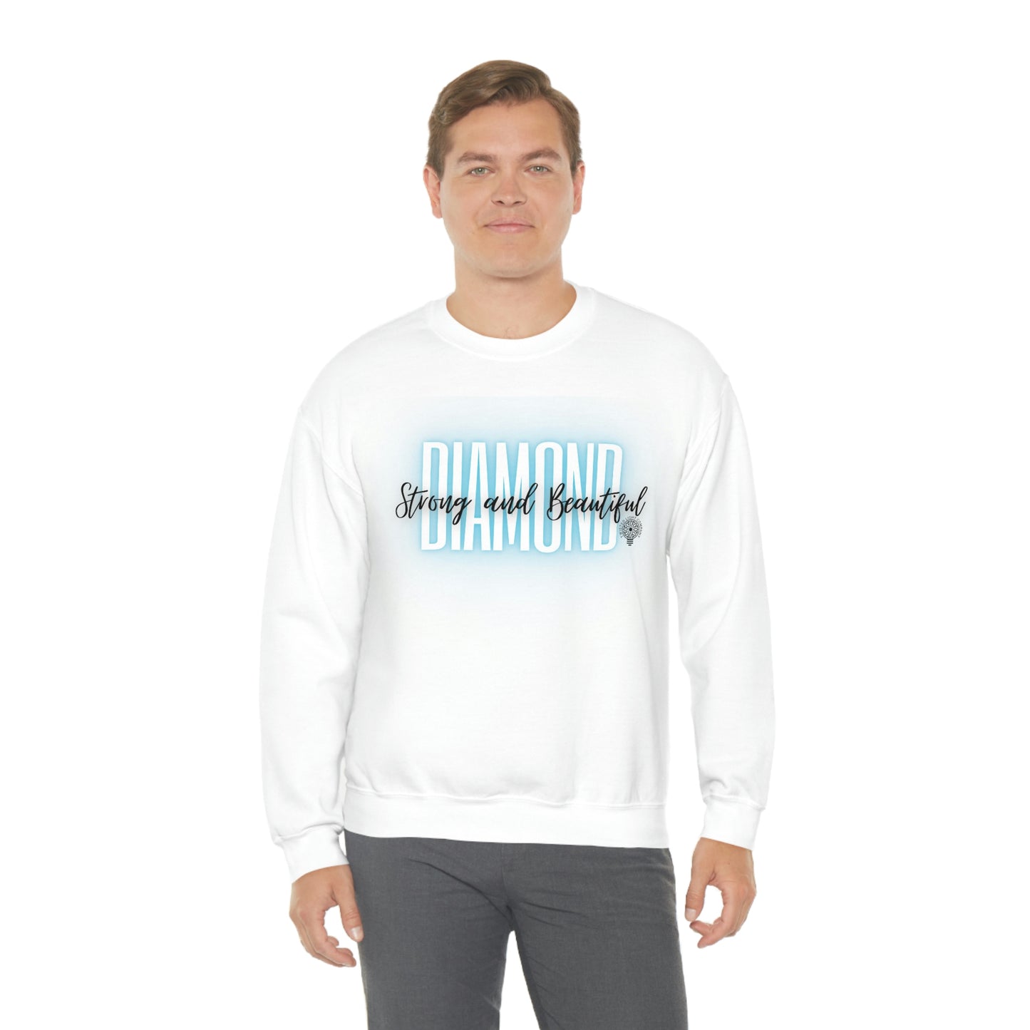 Diamond Strong and Beautiful Heavy Blend Crewneck Sweatshirt