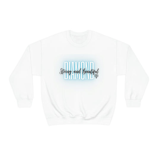 Diamond Strong and Beautiful Heavy Blend Crewneck Sweatshirt